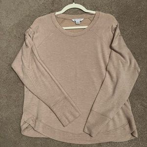 Athleta Mindset Beyond Soft Sweatshirt, tan, size large, gently used